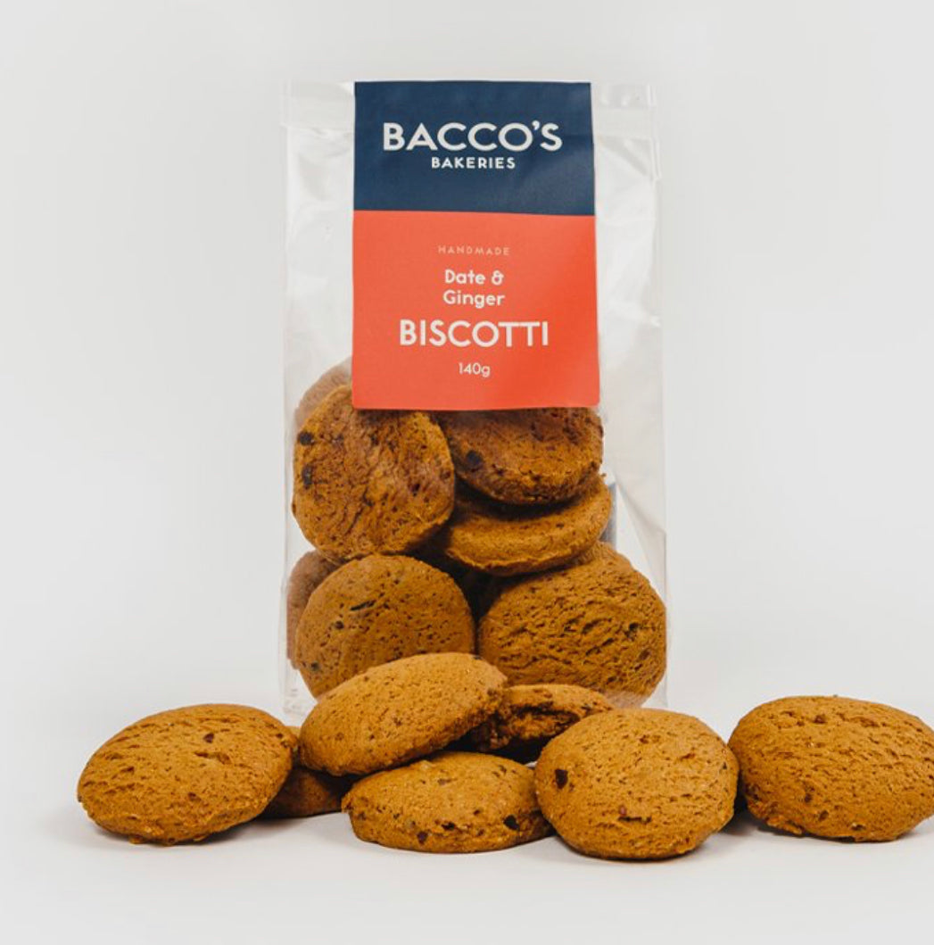 Bacco’s Bakeries- DATE & GINGER BISCOTTI 140gm