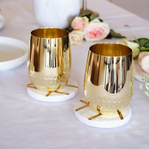 CLINQ- GOLD HALF-HAMMERED GLASSES