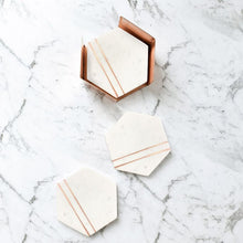 Load image into Gallery viewer, CLINQ- COPPER &amp; MARBLE COASTERS
