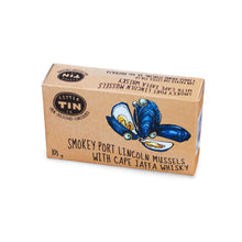 Load image into Gallery viewer, Little Tin Co.- SMOKEY PORT LINCOLN MUSSELS WITH CAPE JAFFA WHISKY
