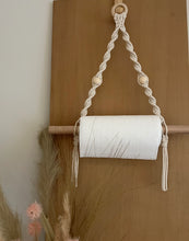 Load image into Gallery viewer, Poppy’s Pieces- MACRAMÉ PAPER TOWEL HOLDER
