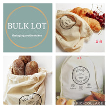 Load image into Gallery viewer, Aussie Bread Bags- REUSABLE BREAD BAGS
