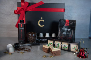 Cococino- CHRISTMAS PUDDING FUDGE & COFFEE HAMPER