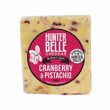 Load image into Gallery viewer, Hunter Belle Dairy Co.- CRANBERRY &amp; PISTACHIO CHEDDAR 140gm (local pick up &amp; delivery only)
