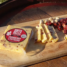 Load image into Gallery viewer, Hunter Belle Dairy Co.- CRANBERRY &amp; PISTACHIO CHEDDAR 140gm (local pick up &amp; delivery only)

