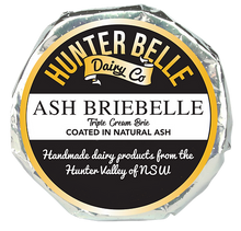 Load image into Gallery viewer, Hunter Belle Dairy Co.- ASH BRIE 140gm (local pick up &amp; delivery only)
