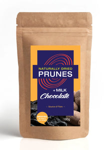 Naturally Dried Prunes- MILK CHOCOLATE PRUNES