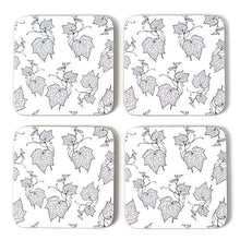 Load image into Gallery viewer, MY HYGGE HOME- COASTERS- GRAPE LEAF SET 4

