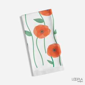 Loopla- Pretty Poppies Tea Towel