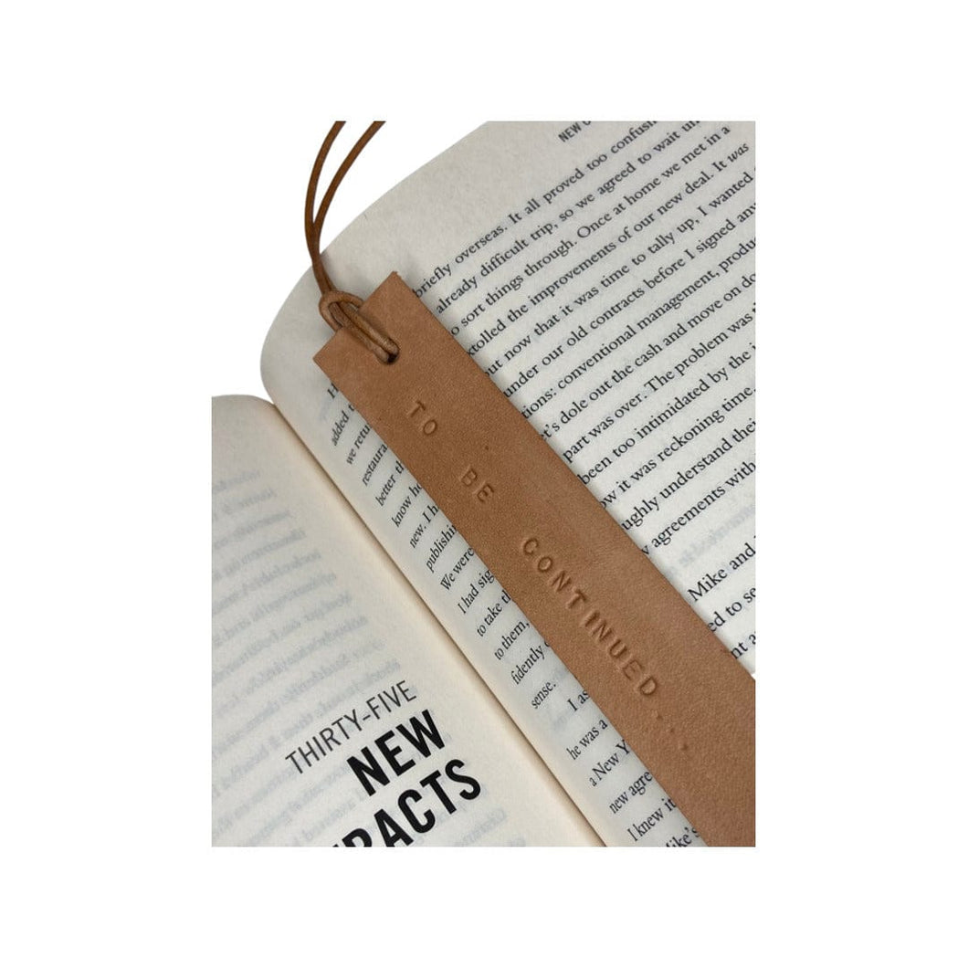 HOUSE OF SAM- LEATHER BOOKMARK- TO BE CONTINUED