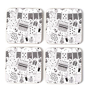 MY HYGGE HOME- COASTERS- PARTY TIME SET 4