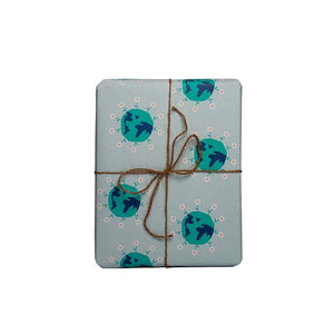 Turquoise Creative- Gift wrapping paper sheet (A2)- PLANET LOVE