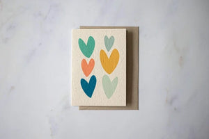 Turquoise Creative- Plantable Paper Greeting Card- LOVE HEARTS