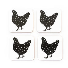 Load image into Gallery viewer, MY HYGGE HOME- COASTERS- CHARMING CHOOKS SET 4
