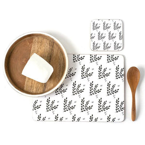 MY HYGGE HOME- PLACEMATS- ORGANIC LEAF SET 4