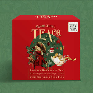 Inspirational Tea Co.- CHRISTMAS PUNS TEABAGS ENGLISH BREAKFAST 10pk