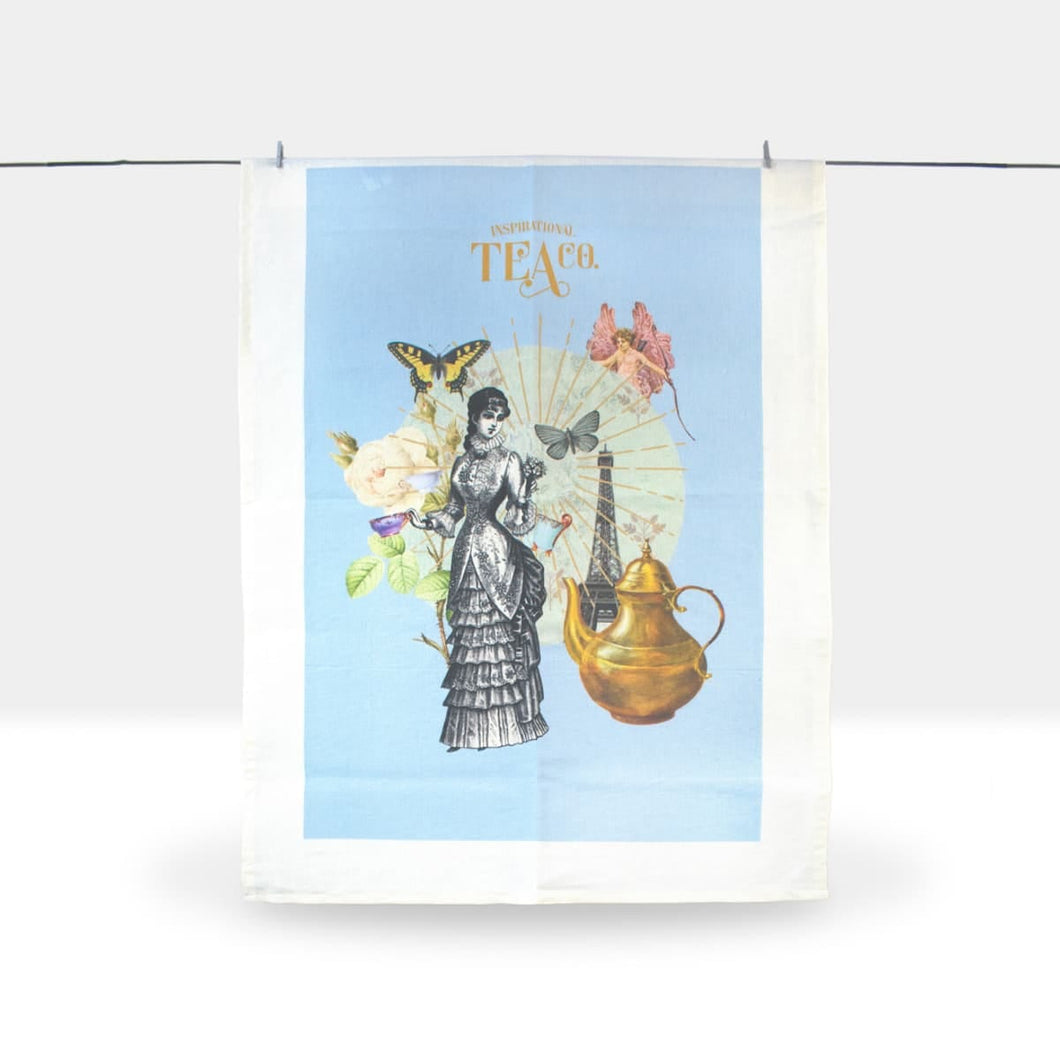 Inspirational Tea Co.- LINEN COTTON TEA TOWEL- French Earl Grey