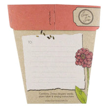 Load image into Gallery viewer, Sow n Sow- Hooray Zinnia Gift of Seeds
